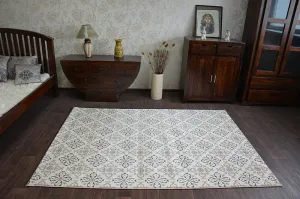 Dywany Lusczow Kusový koberec ARGENT - W4949 kvety, krémový, veľkosť 160x220