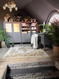 Dywany Lusczow Kusový koberec MANYAS Fegy krémovo-zlatý, veľkosť 80x300