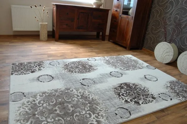 Dywany Lusczow Kusový koberec FLORYA Dyla krémovo-béžový, veľkosť 80x150