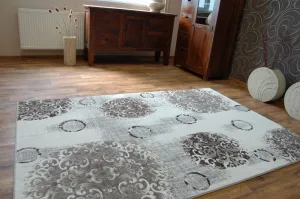 Dywany Lusczow Kusový koberec FLORYA Dyla krémovo-béžový, veľkosť 80x150