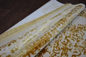Dywany Lusczow Kusový koberec MANYAS Fegy krémovo-zlatý, veľkosť 80x300