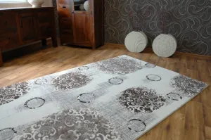 Dywany Lusczow Kusový koberec FLORYA Dyla krémovo-béžový, veľkosť 80x150