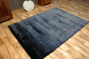 Dywany Lusczow Kusový koberec SHAGGY VERONA LEE čierny / strieborný, veľkosť 80x150