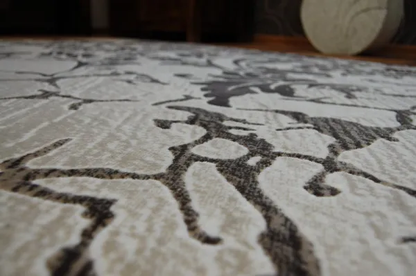 Dywany Lusczow Kusový koberec FLORYA Leaves krémovo-béžový, veľkosť 80x150