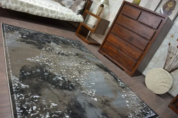 Dywany Lusczow Kusový koberec VOGUE 478 čierny / hnedý, veľkosť 240x330