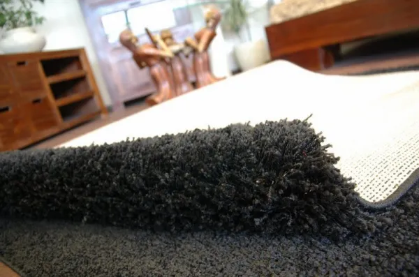 Dywany Lusczow Kusový koberec SHAGGY Izebelie 5cm čierny, veľkosť 60x100