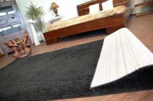 Dywany Lusczow Kusový koberec SHAGGY Izebelie 5cm čierny, veľkosť 60x100