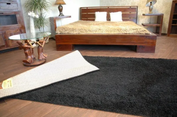 Dywany Lusczow Kusový koberec SHAGGY Izebelie 5cm čierny, veľkosť 60x100