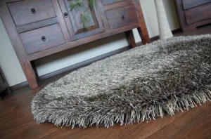 Dywany Lusczow Okrúhly koberec LOVE SHAGGY taupe, veľkosť kruh 120