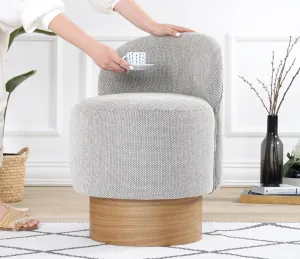 Hanah Home Taburet BARREN sivý
