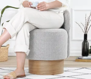 Hanah Home Taburet BARREN sivý