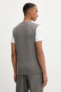 Vlnená vesta BARENA VENEZIA Knitwear Turlon hnedá farba, ľahké, KNU5287.305