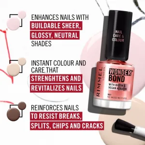 Rimmel Wonder'Bond lak na nechty odtieň 006 Chai Treat 12 ml