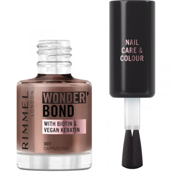 Rimmel Wonder'Bond lak na nechty odtieň 007 Cappuccino 12 ml