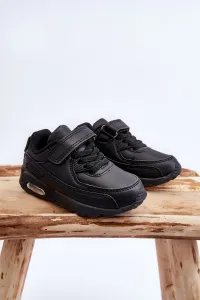 Boto Detské kožené športové topánky na platforme Black Lori