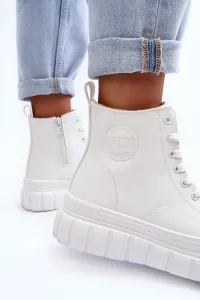 BIG STAR SHOES Izolované kožené tenisky pre veľkú hviezdu