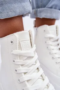 BIG STAR SHOES Izolované kožené tenisky pre veľkú hviezdu
