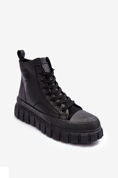 BIG STAR SHOES Izolované kožené tenisky pre veľkú hviezdu