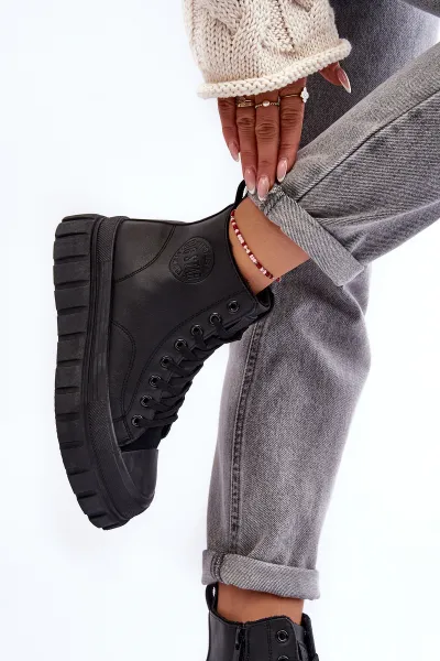 BIG STAR SHOES Izolované kožené tenisky pre veľkú hviezdu