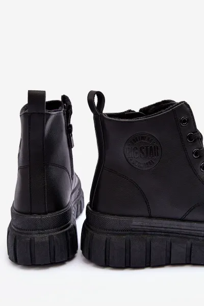 BIG STAR SHOES Izolované kožené tenisky pre veľkú hviezdu