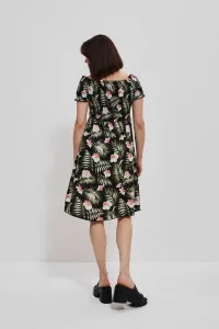 Marisse Dress With A Floral Motif L-Su-3757 Black