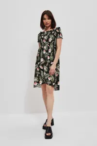Marisse Dress With A Floral Motif L-Su-3757 Black