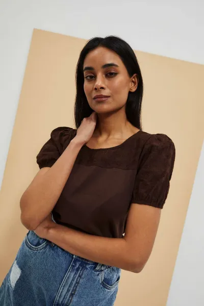 Marisse Women's T-Shirt L-Ts-4013 D.Oak