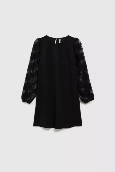 Marisse Dress With Openwork Sleeves