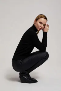 Marisse Black Waxed Skinny Trousers