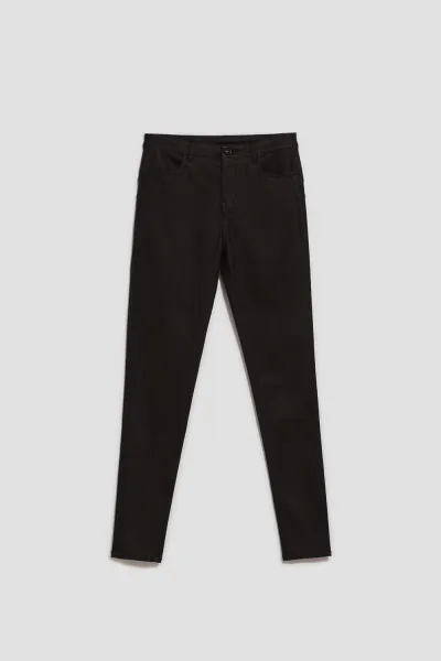 Marisse Black Waxed Skinny Trousers