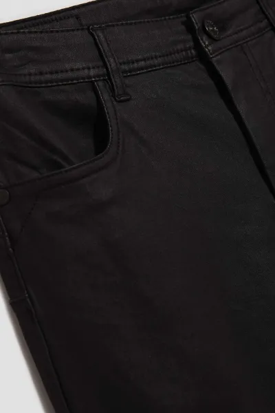 Marisse Black Waxed Skinny Trousers
