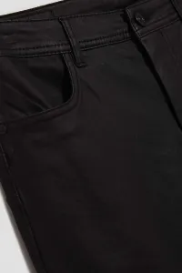 Marisse Black Waxed Skinny Trousers