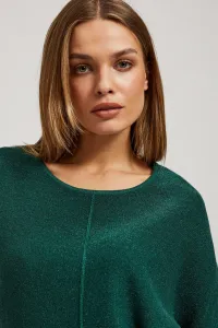 Marisse Emerald Oversized Sweater With Metallic Thread