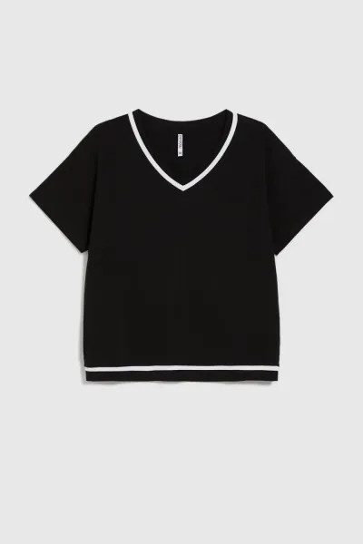 Marisse Women's T-Shirt L-Ts-4753 Black