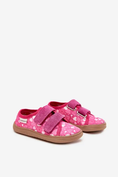 Boto Papučky Barefoot Dievčenské Srdiečka Milami Fuksia Saphira