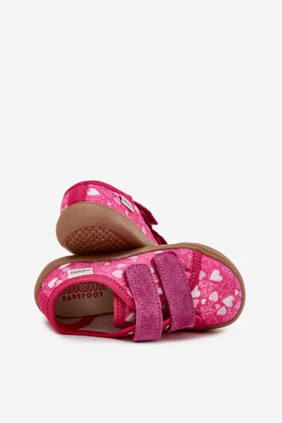 Boto Papučky Barefoot Dievčenské Srdiečka Milami Fuksia Saphira