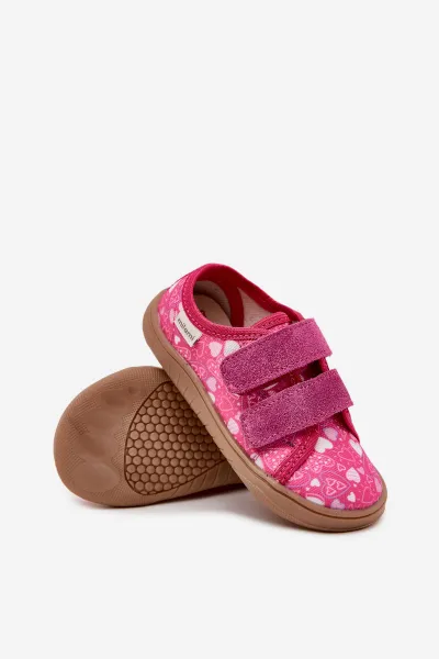 Boto Papučky Barefoot Dievčenské Srdiečka Milami Fuksia Saphira