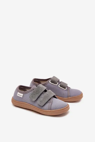 Boto Barefoot Papuče Chlapčenské Hladké Milami Šedé Saphira