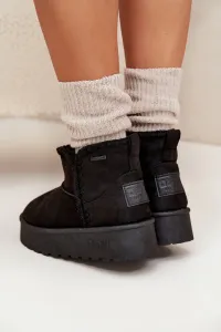 BIG STAR SHOES Dámske Snehule Na Platforme S Prešívaním Big Star