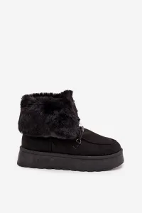 BIG STAR SHOES Dámske Snežnice Na Platforme S Kožušinou A Šnurovaním Big Star