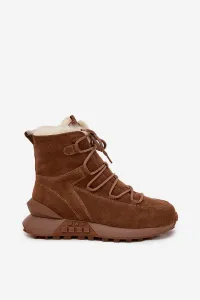 BIG STAR SHOES Dámske Snehové Topánky Z Semišu S Kožušinou Big Star
