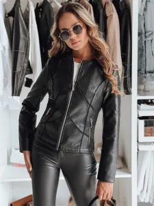 Dámska kožená bunda CHICLEATHER čierna