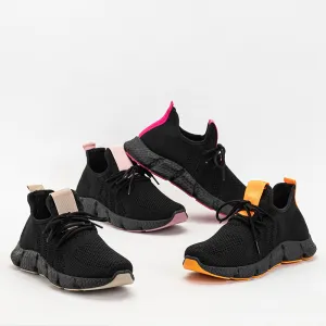 Resti Black and pink women's sports shoes Bommgi - Footwear