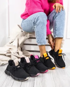Resti Black and pink women's sports shoes Bommgi - Footwear