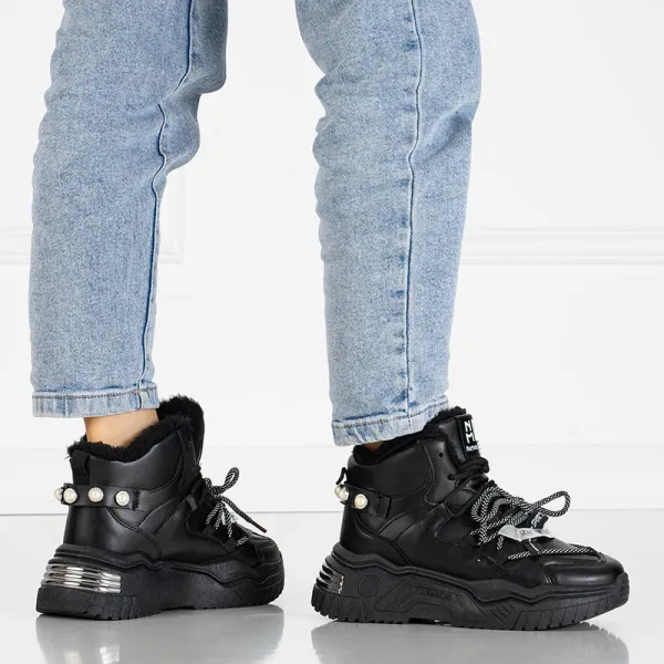 Resti Black sneakers with insulation Pommie - Footwear