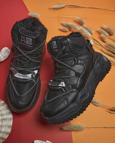 Resti Black sneakers with insulation Pommie - Footwear