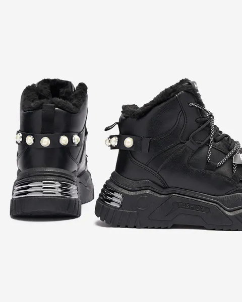 Resti Black sneakers with insulation Pommie - Footwear