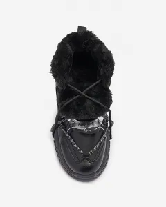 Resti Black sneakers with insulation Pommie - Footwear
