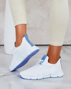 Resti White and blue Baym women's sports shoes - Footwear