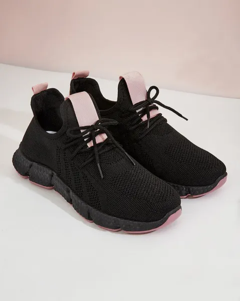 Resti Black and pink women's sports shoes Bommgi - Footwear